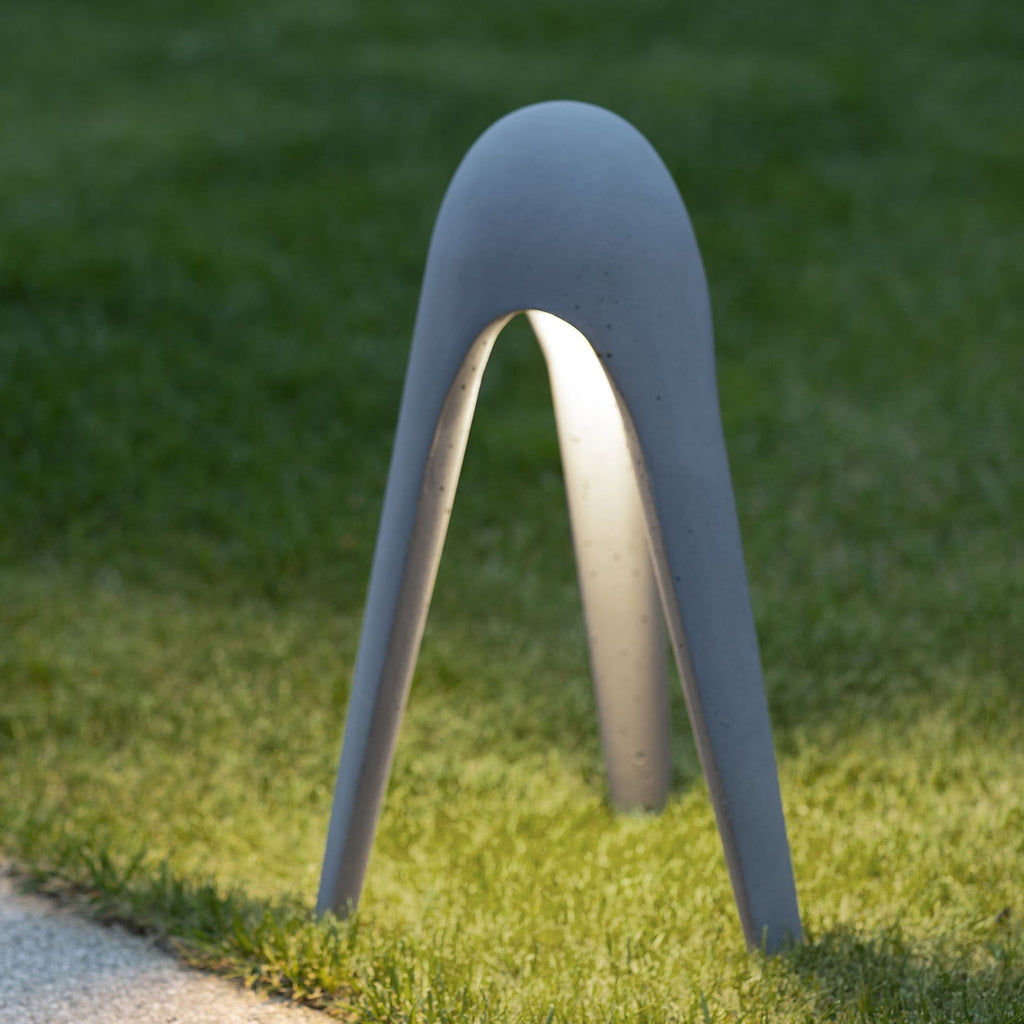 LED sti-lampe Cyborg betong lysegrå Ø40 cm detalj