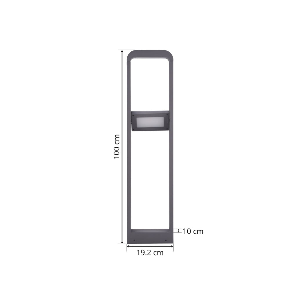 LED sti-lampe Darko mørkegrå aluminium 100 cm lysdetalj