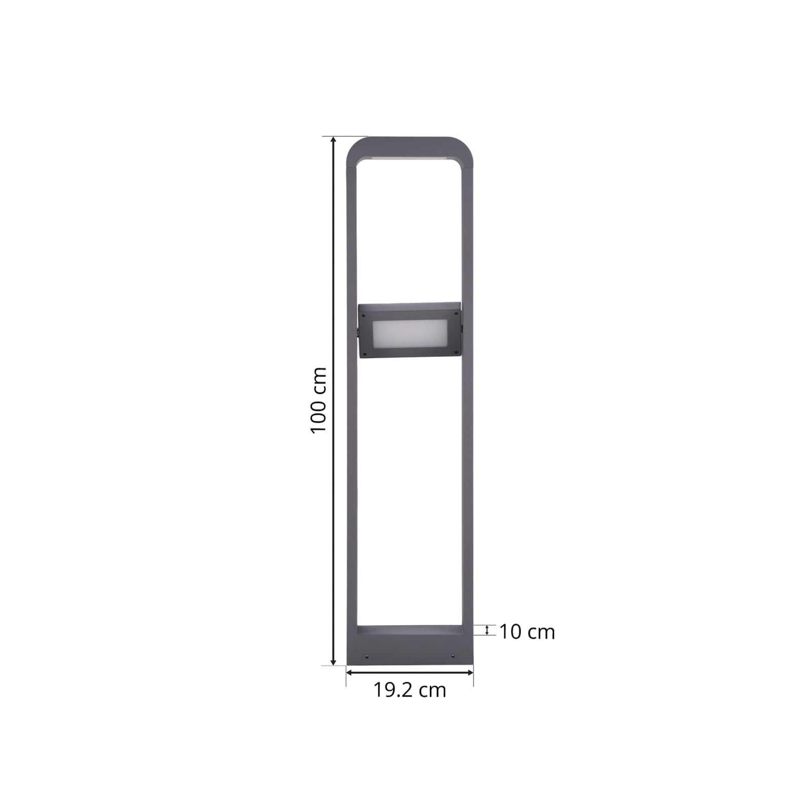 LED sti-lampe Darko mørkegrå aluminium 100 cm lysdetalj