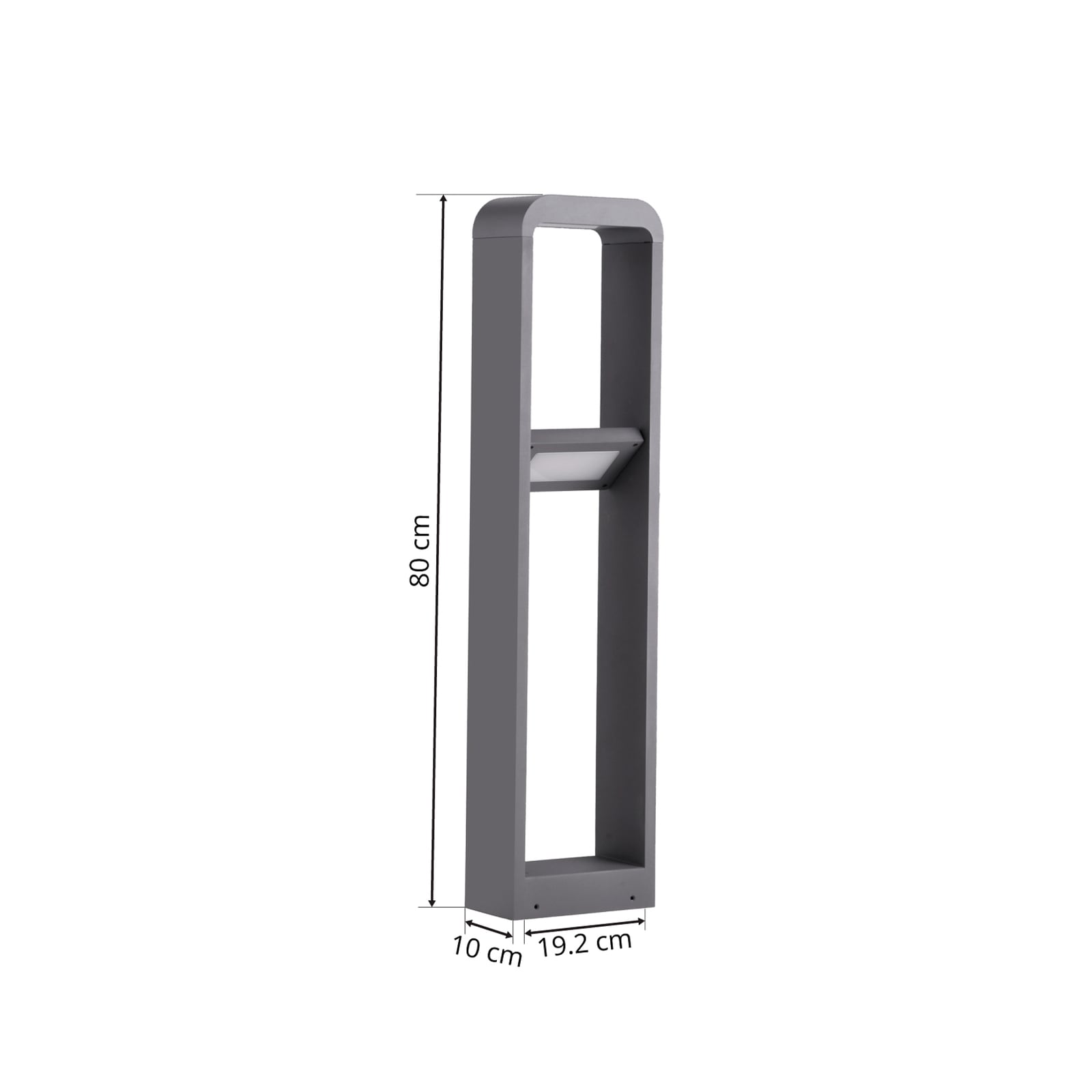 LED sti-lampe Darko mørkegrå aluminium 80 cm sammen med andre lamper