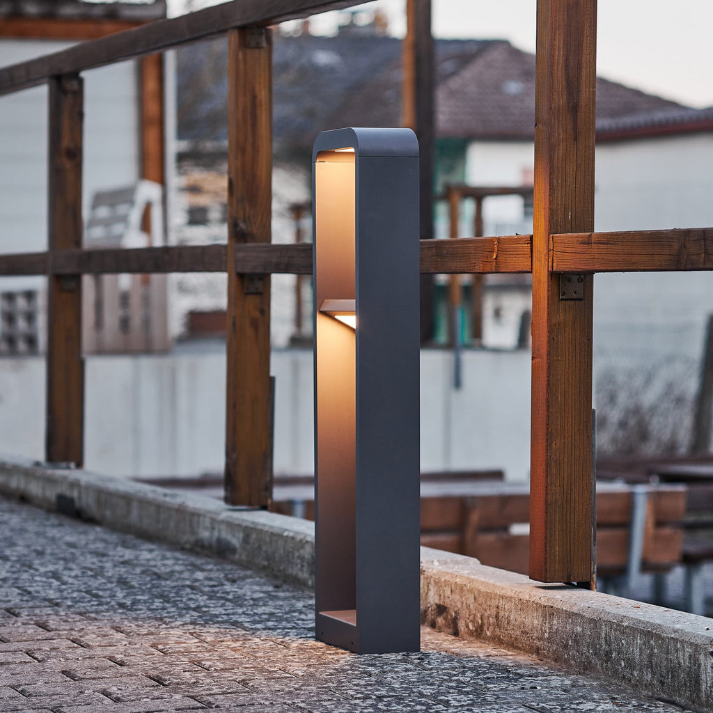 LED sti-lampe Darko mørkegrå aluminium 80 cm bakside