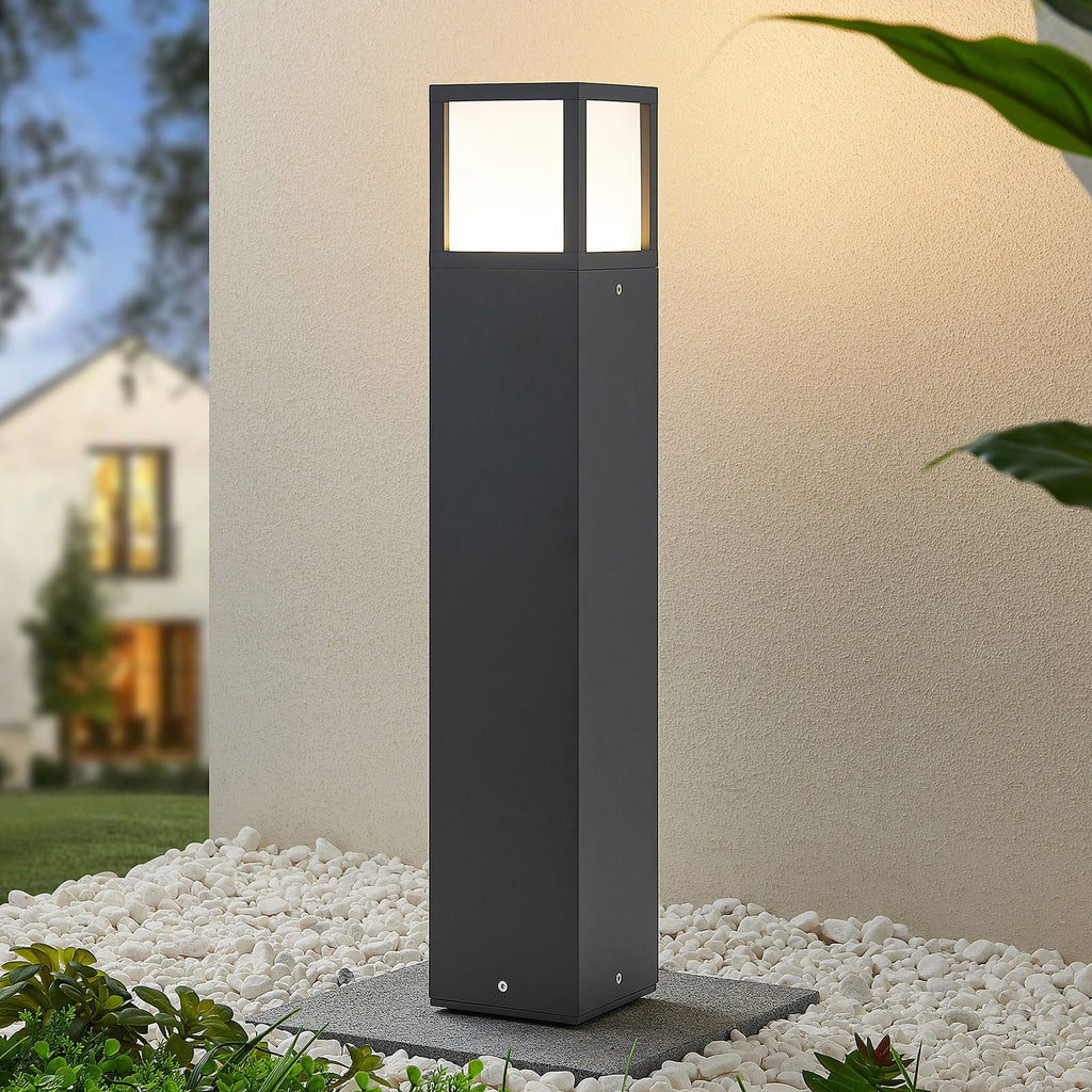 LED sti-lampe Dewari mørkegrå aluminium 65 cm IP54 forfra