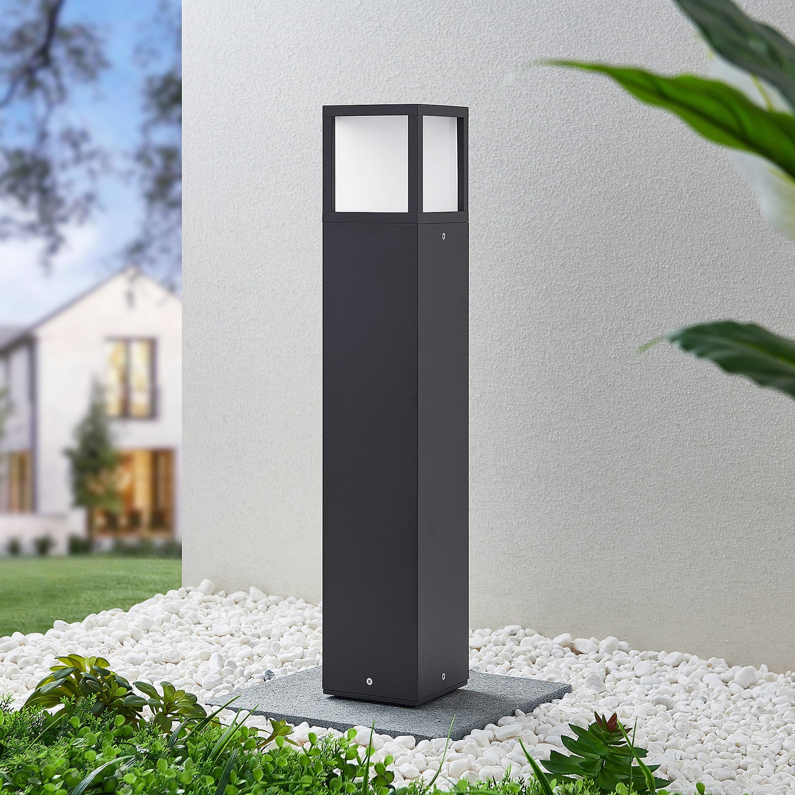 LED sti-lampe Dewari mørkegrå aluminium 65 cm IP54 bakside