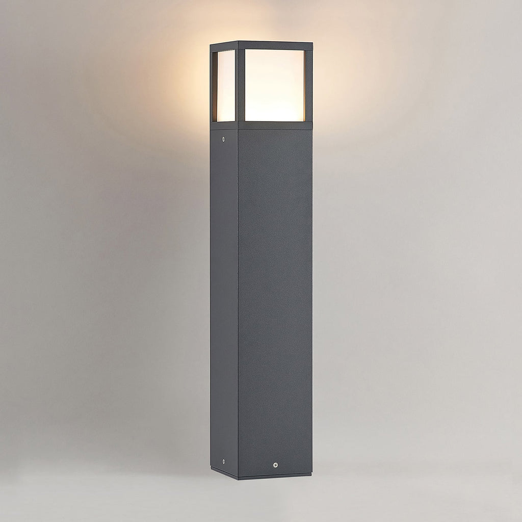 LED sti-lampe Dewari mørkegrå aluminium 65 cm IP54 nærbilde av materiale