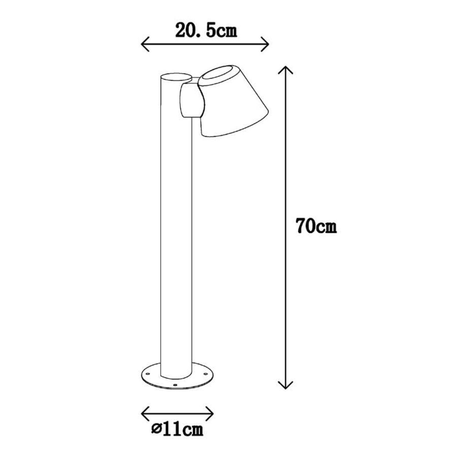 LED sti-lampe Dingo GU10 antrasitt dimbar IP44 utsnitt