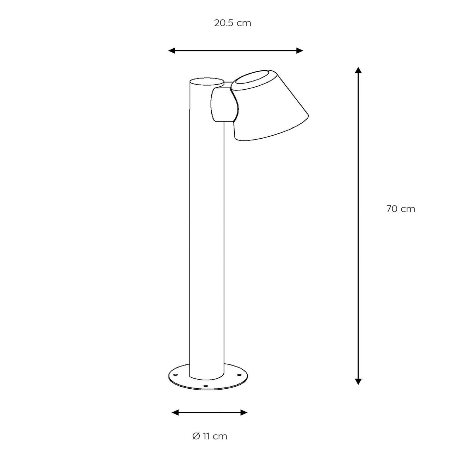 LED sti-lampe Dingo hvit GU10 dimbar 70 cm IP44 detalj