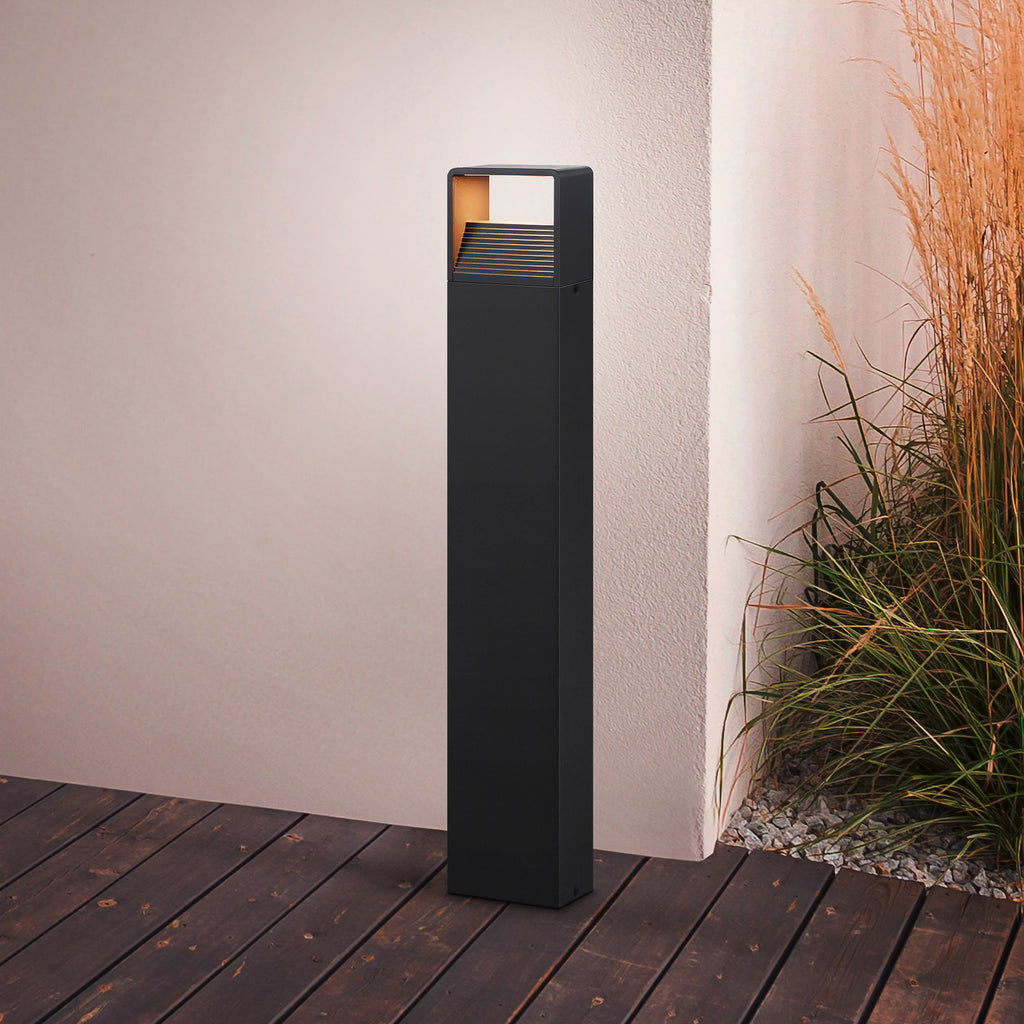 LED sti-lampe Doninni 1 antrasitt 80 cm IP65 forfra