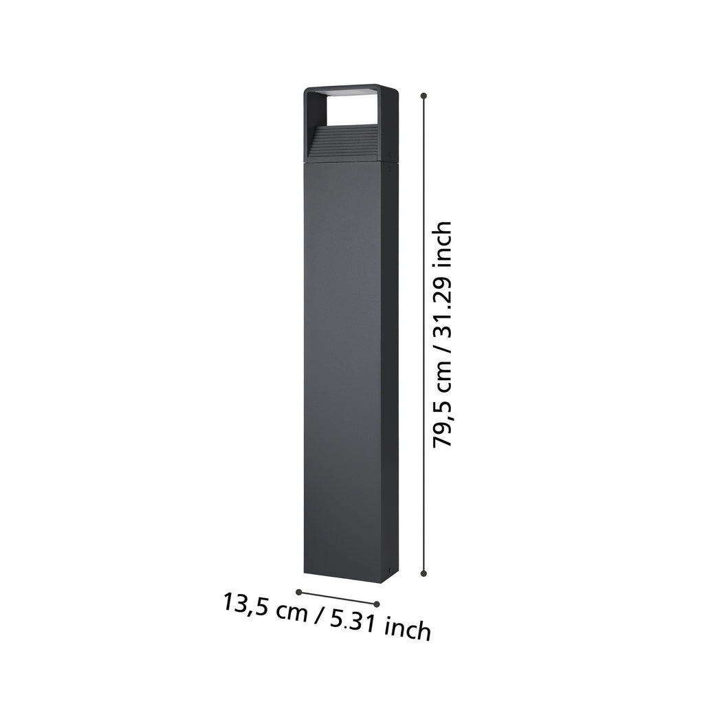 LED sti-lampe Doninni 1 antrasitt 80 cm IP65 detalj