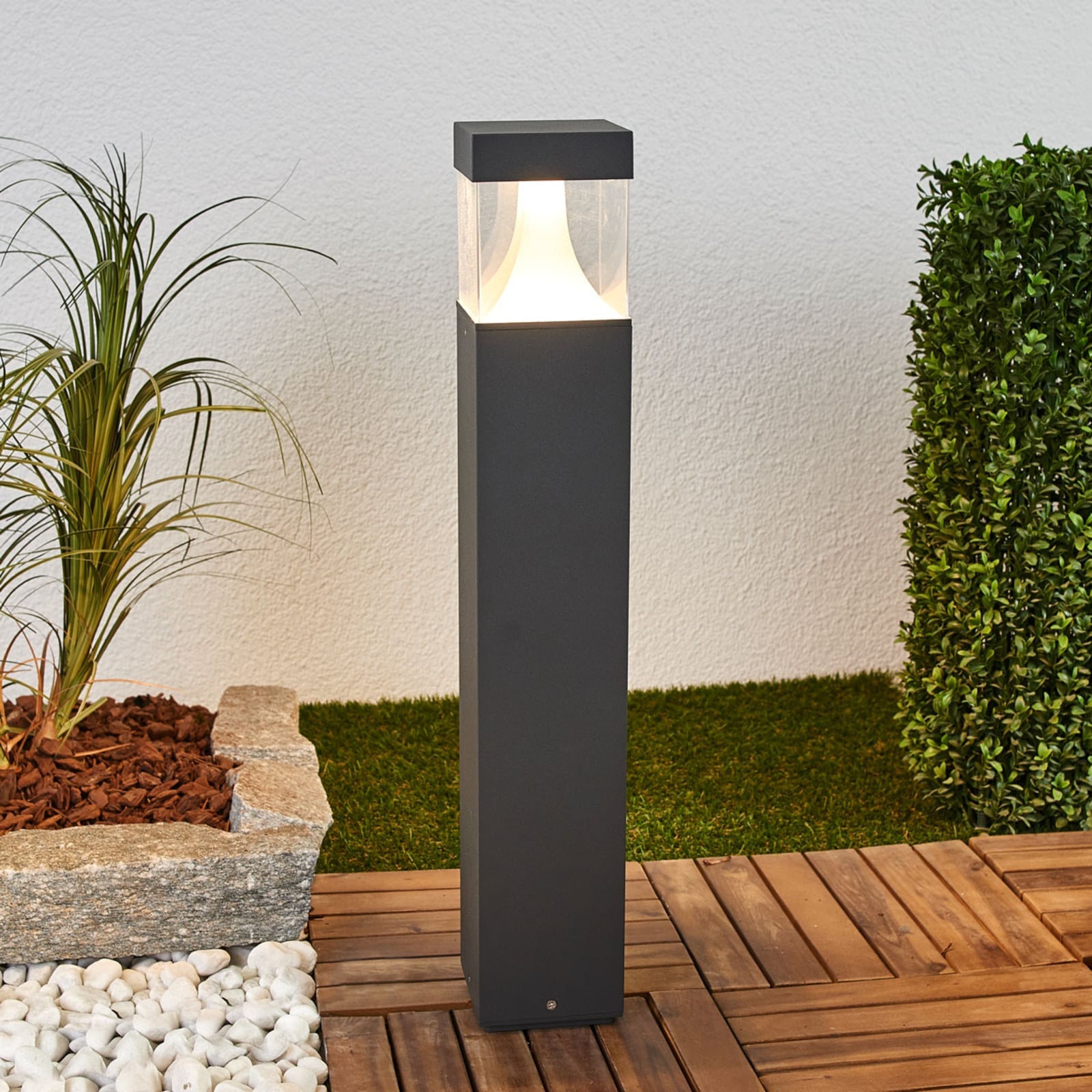LED sti-lampe Egon grafitt 65 cm forfra