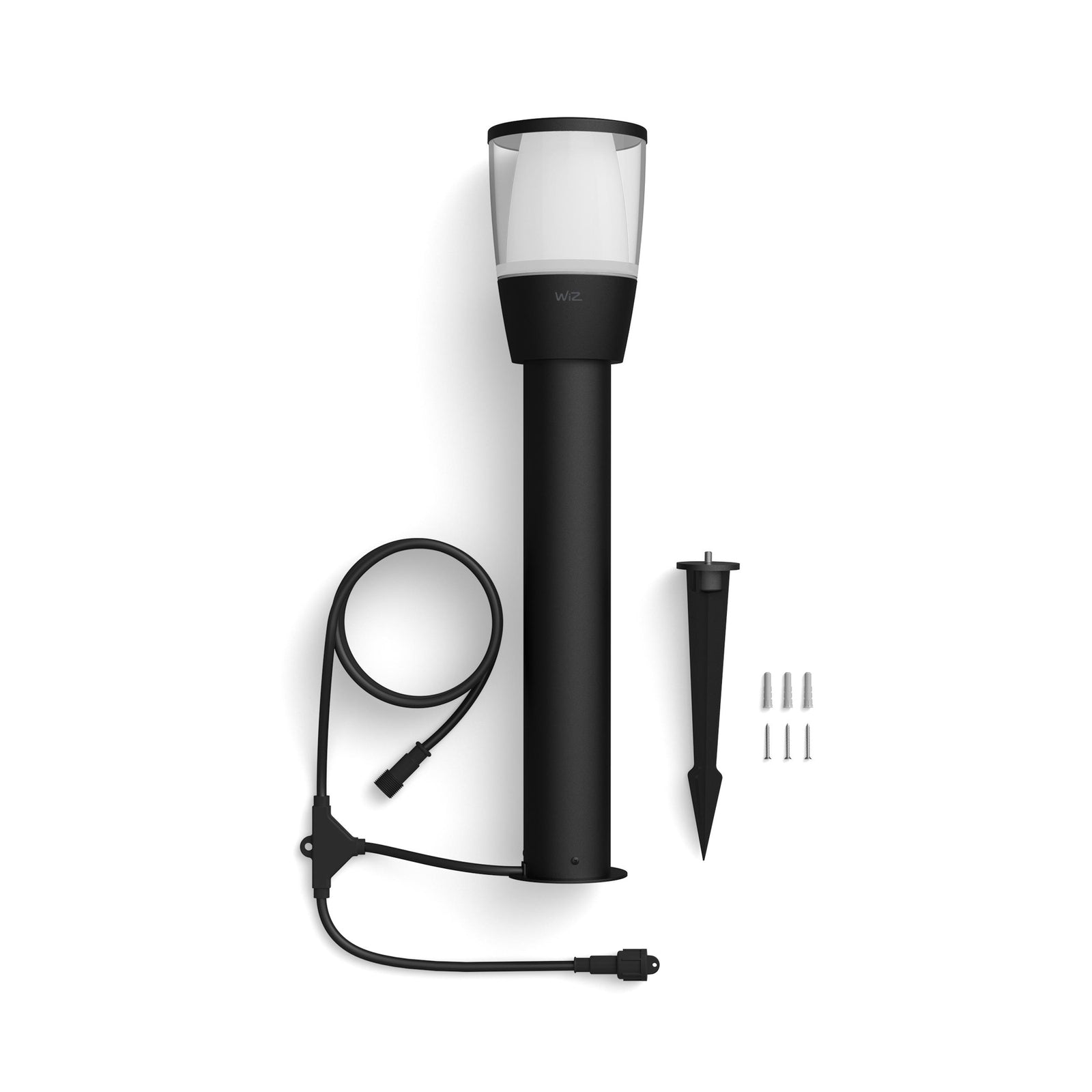 LED sti-lampe Elpas RGBW WiFi svart IP65 montert i hage