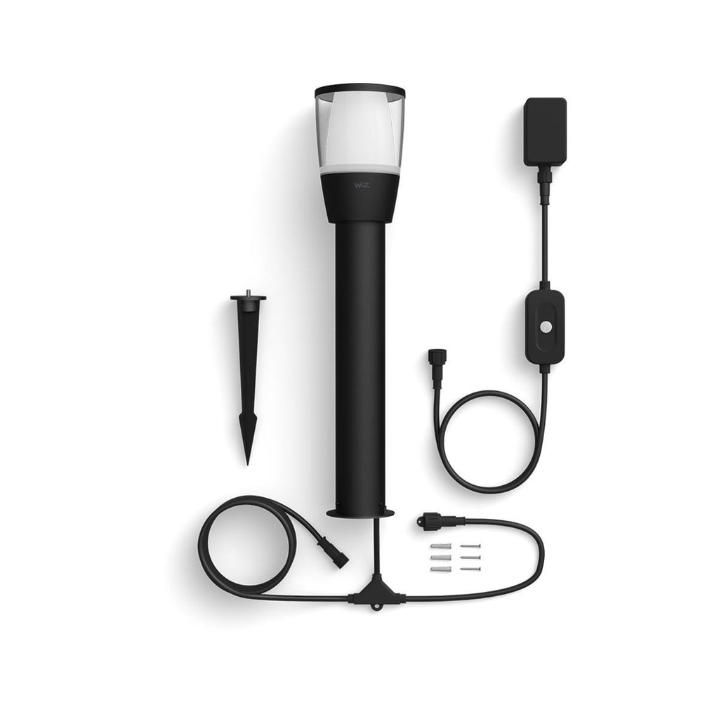 LED sti-lampe Elpas svart RGBW startsett IP65 nærbilde av LED-lyskilde