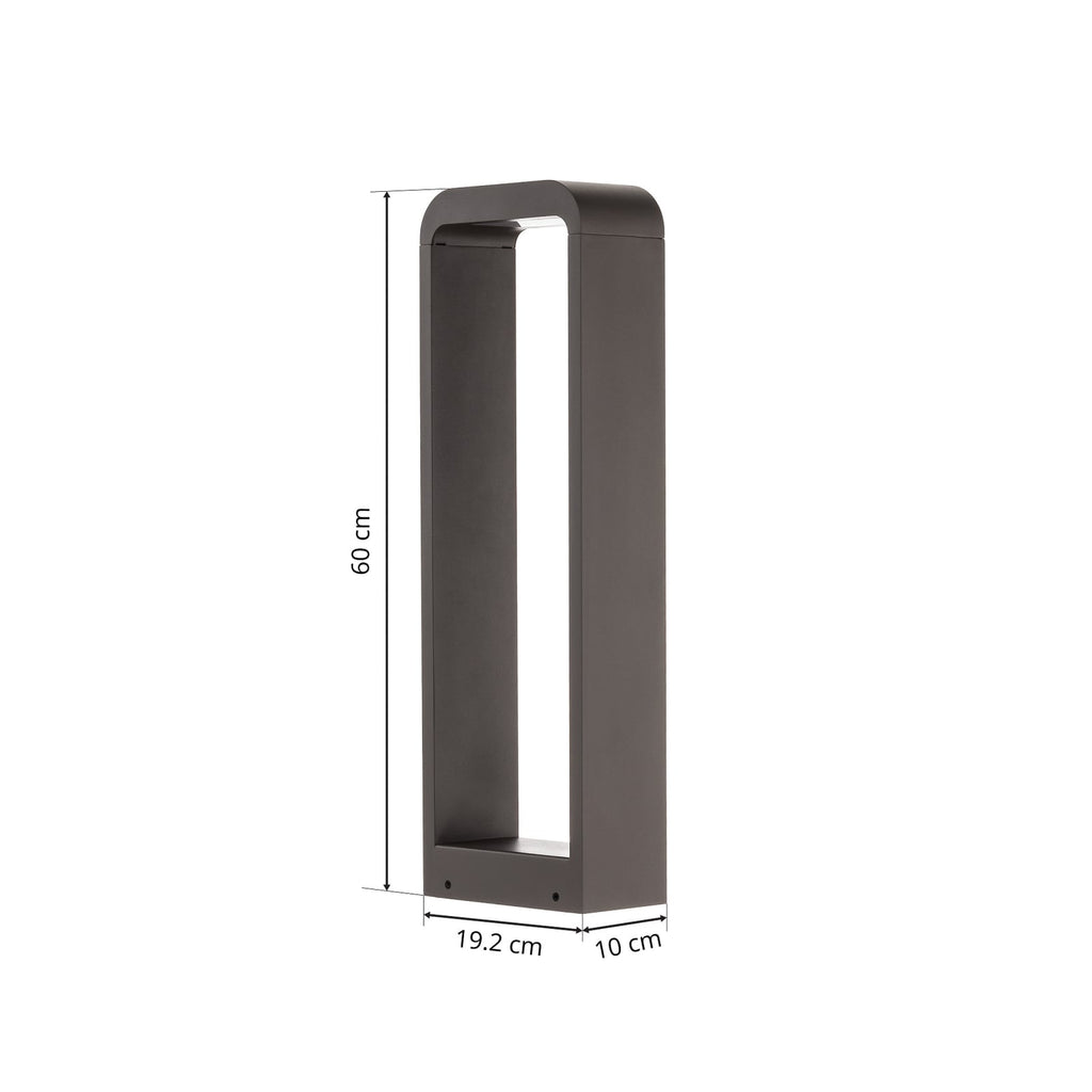 LED sti-lampe Emima antrasitt aluminium med IP54 beskyttelse