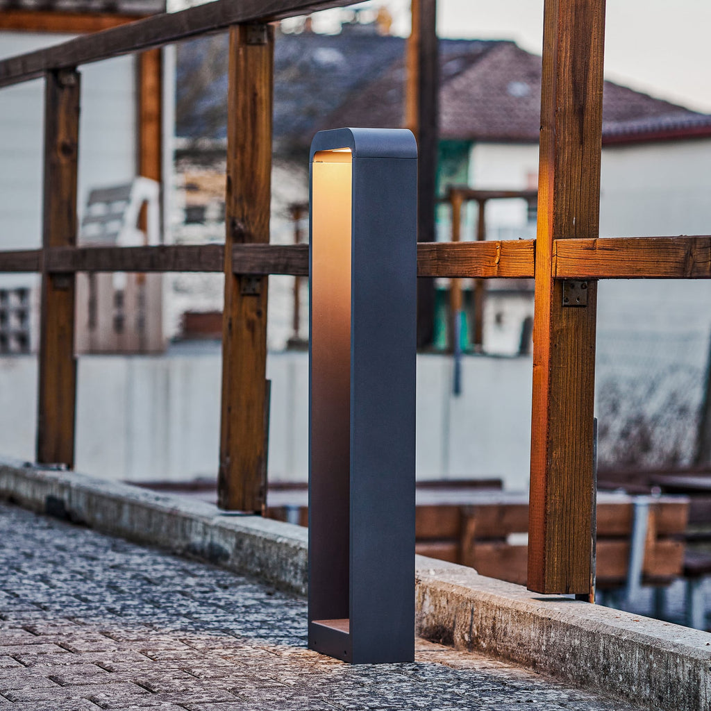 LED sti-lampe Emima antrasitt aluminium 80 cm bakside