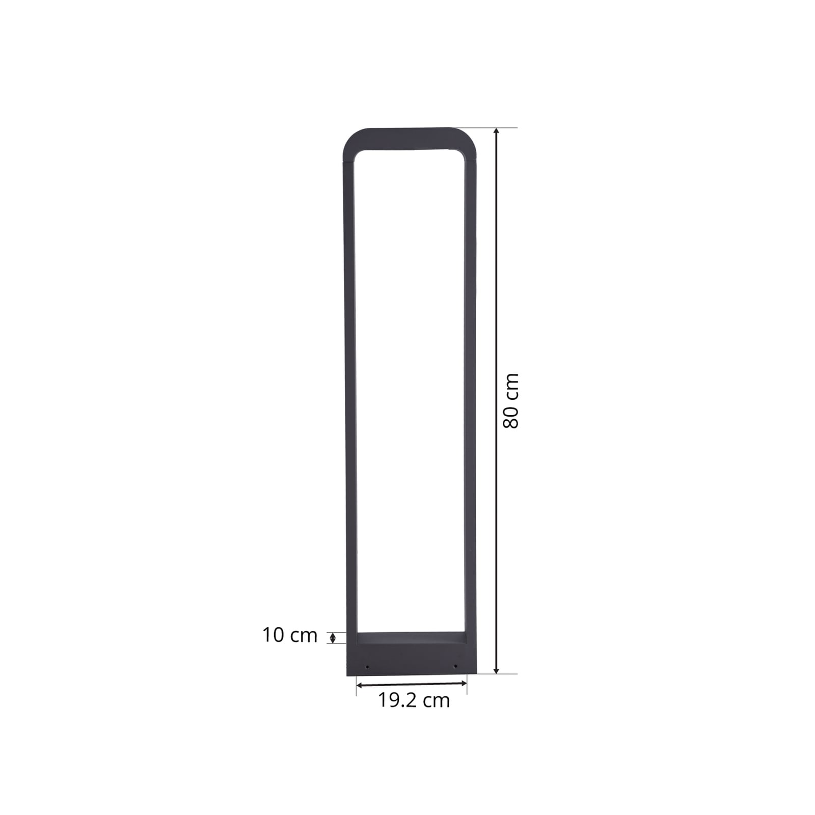 LED sti-lampe Emima antrasitt aluminium 80 cm helhetsbilde