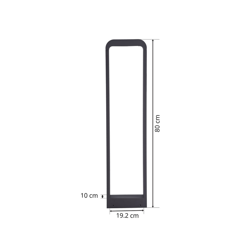 LED sti-lampe Emima antrasitt aluminium 80 cm helhetsbilde