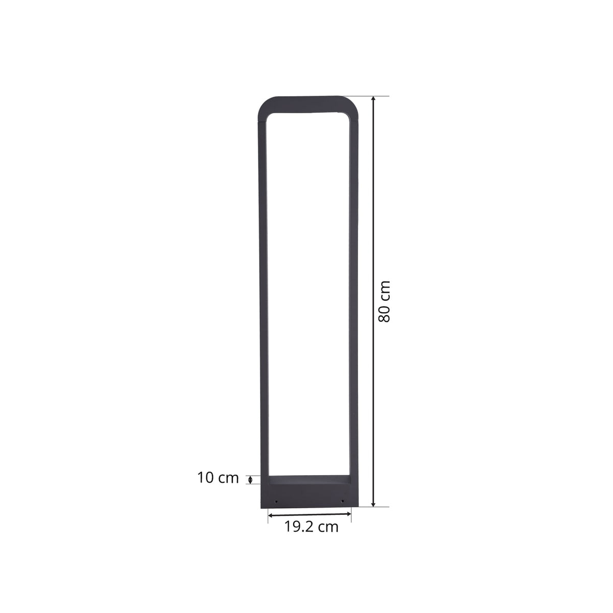 LED sti-lampe Emima antrasitt aluminium 80 cm helhetsbilde