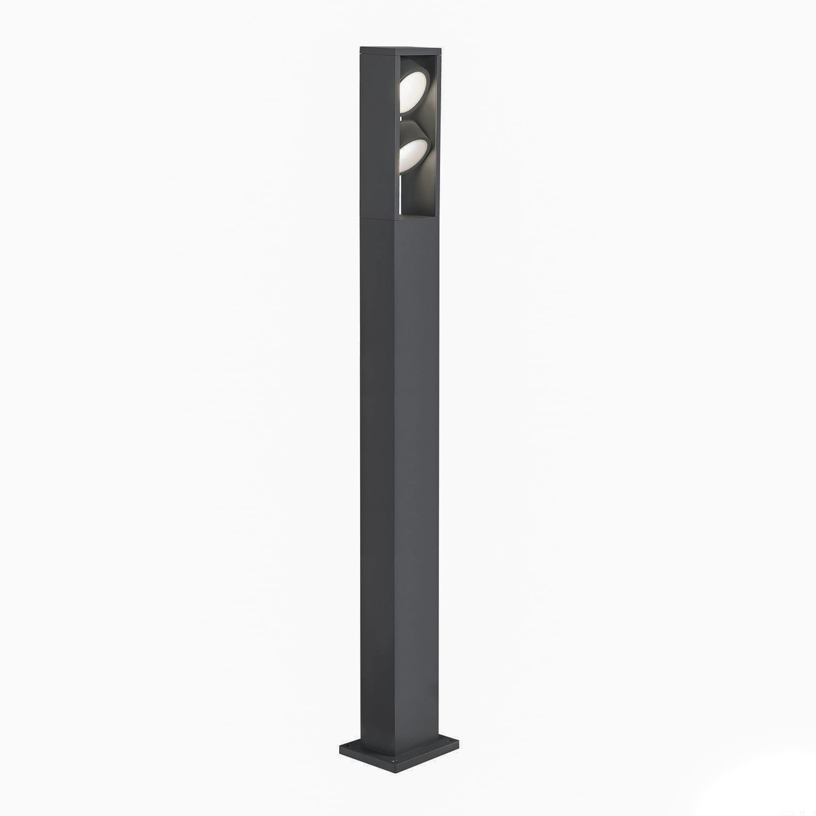 LED sti-lampe Eskina Frame Double antrasitt forfra