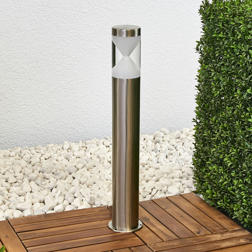 LED sti-lampe Fabrizio rustfritt stål bakside