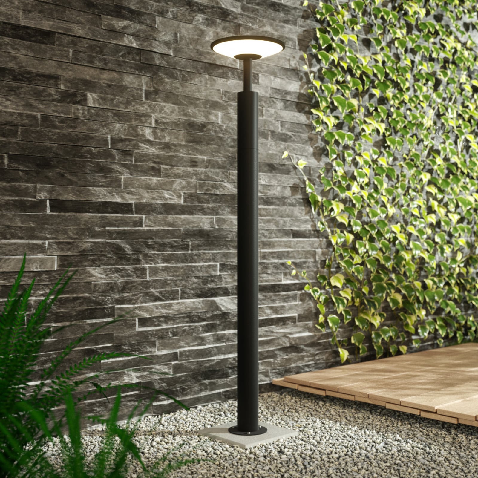 LED sti-lampe Fenia antrasitt bakside
