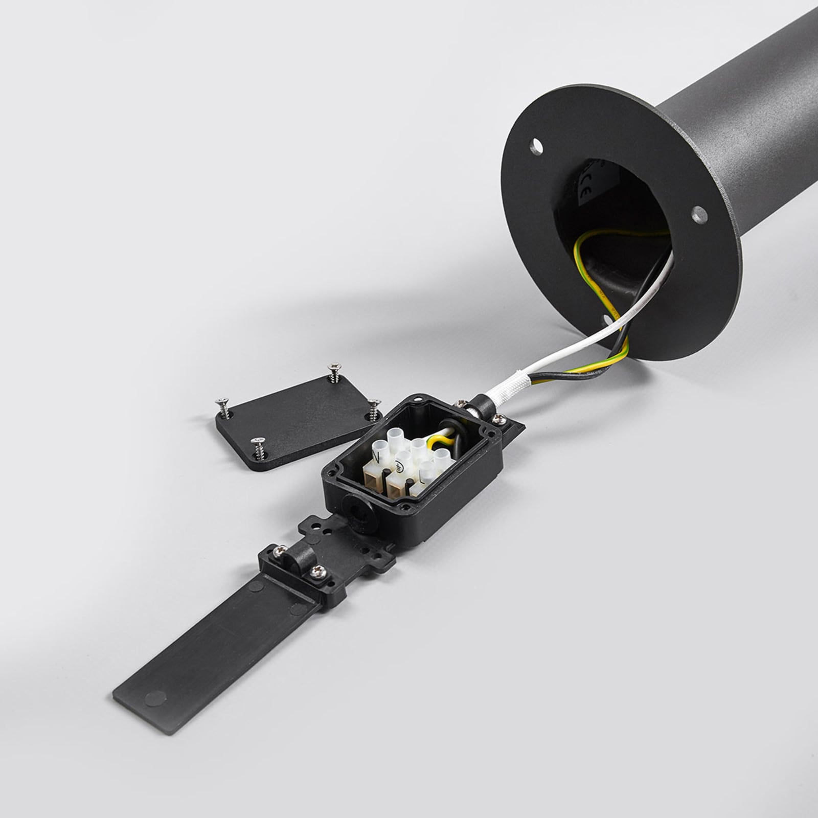 LED sti-lampe Fenia antrasitt undersiden