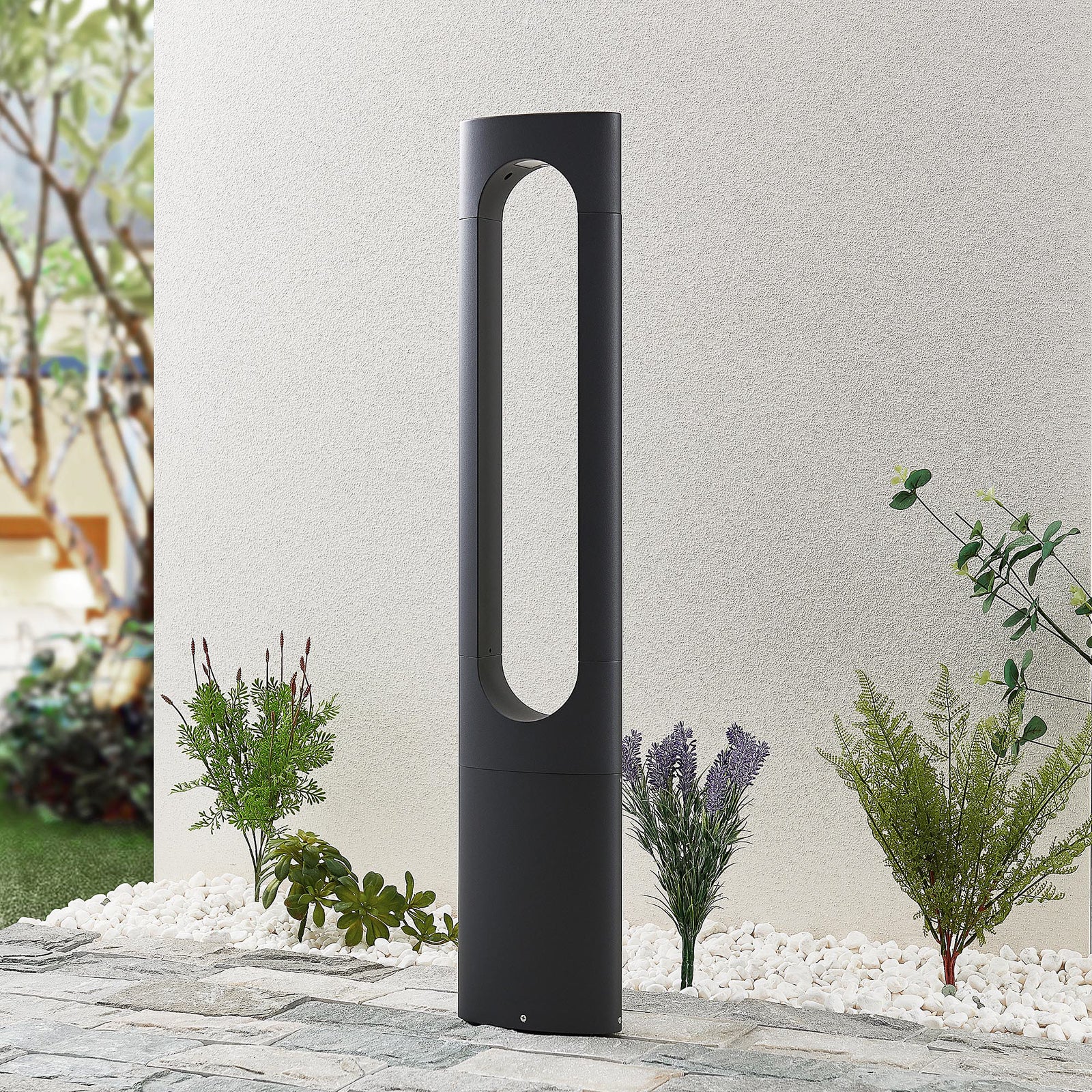 LED sti-lampe Fenti antrasitt aluminium 90 cm IP65 bakside