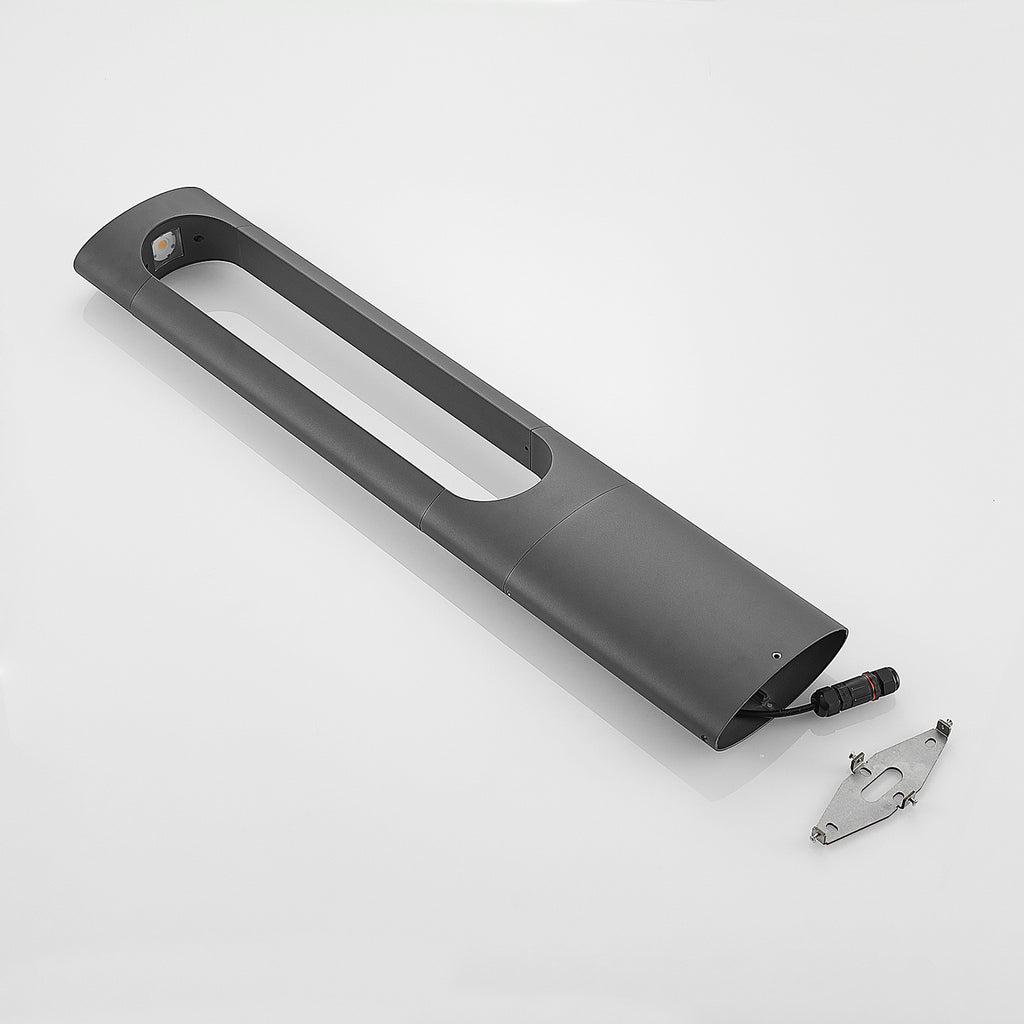 LED sti-lampe Fenti antrasitt aluminium 90 cm IP65 lys i mørket