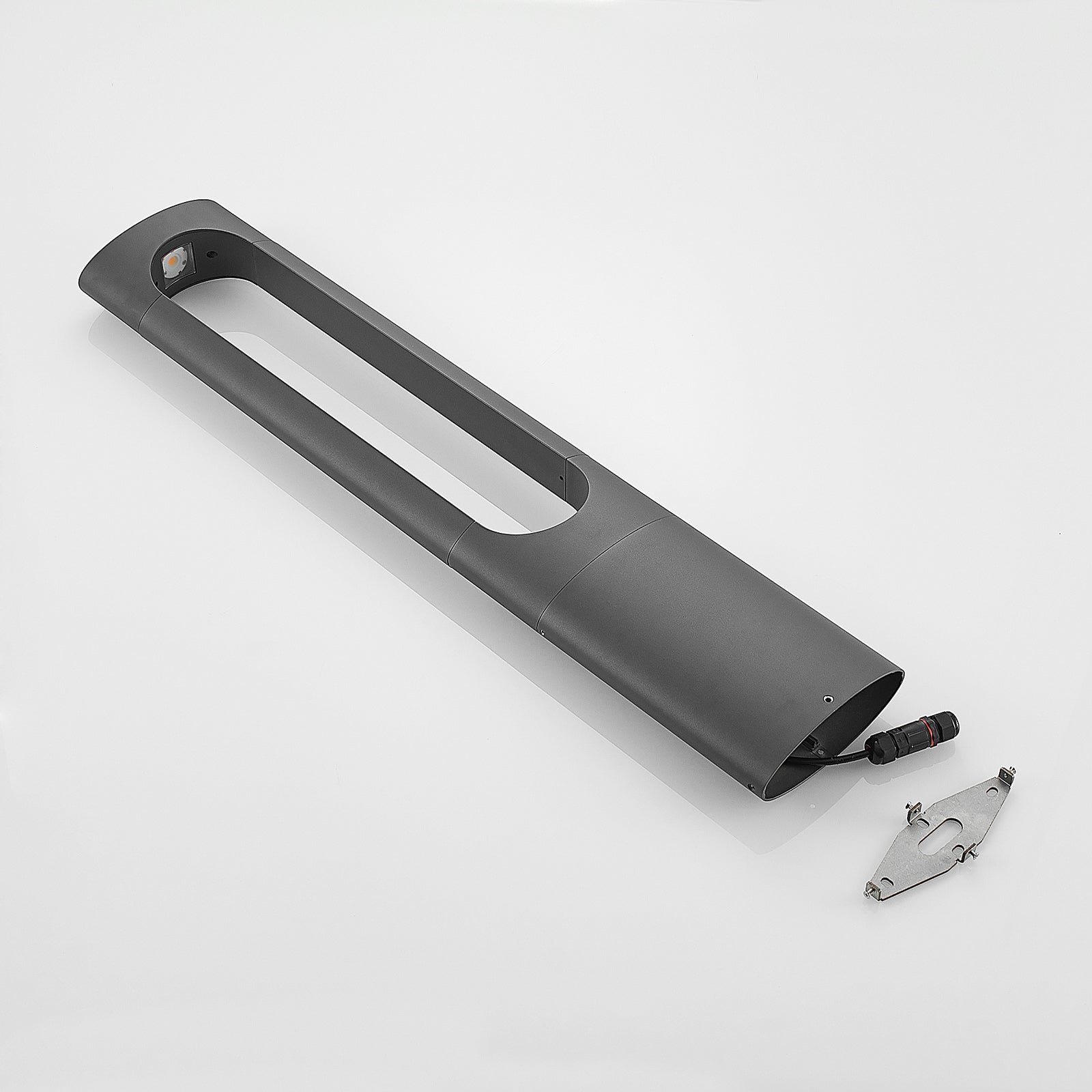 LED sti-lampe Fenti antrasitt aluminium 90 cm IP65 lys i mørket