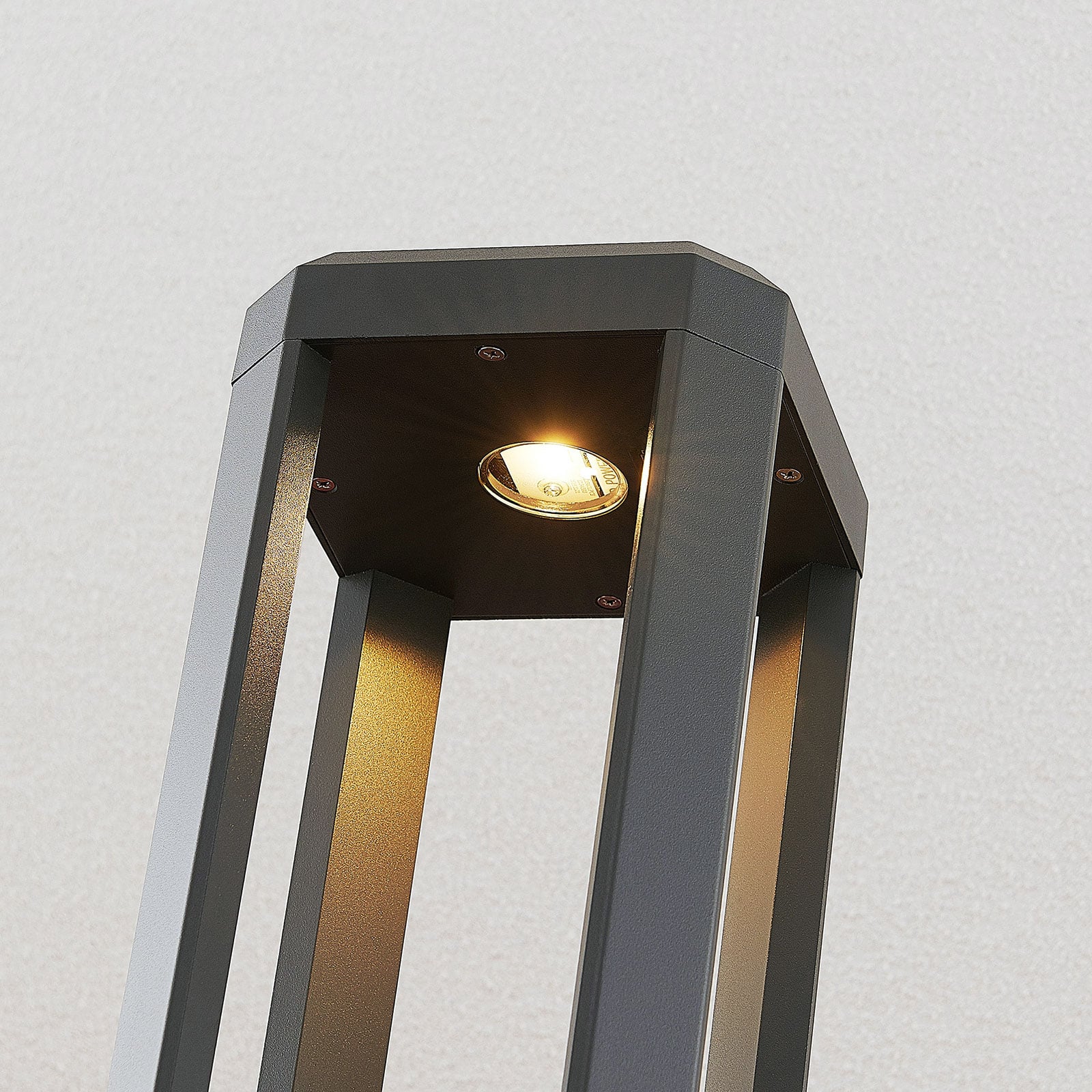 LED sti-lampe Fery antrasitt metall 80 cm IP65 sideprofil