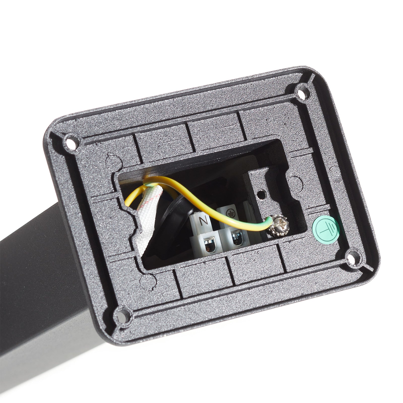 LED sti-lampe Fiumicino buet form svart 90 cm detalj av IP44-merking
