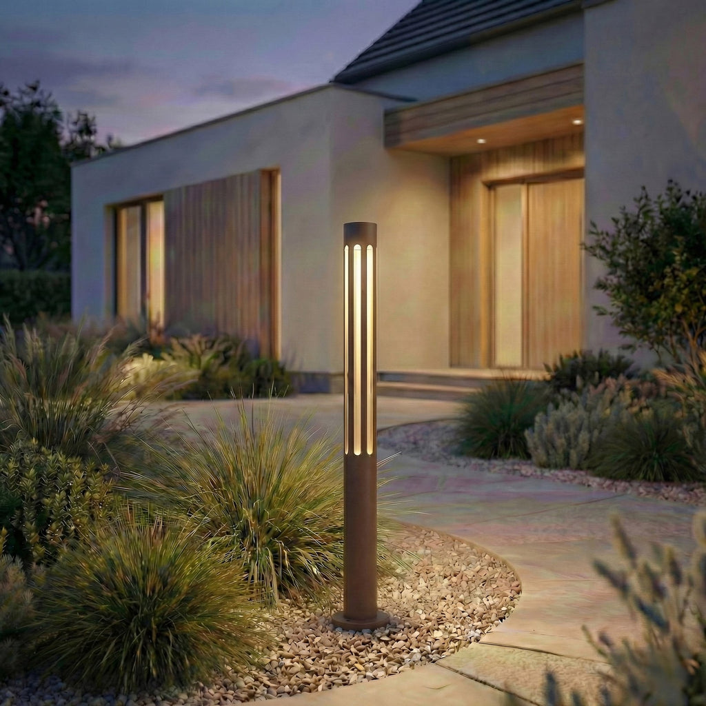 LED sti-lampe Fjorya aluminium brun bakside