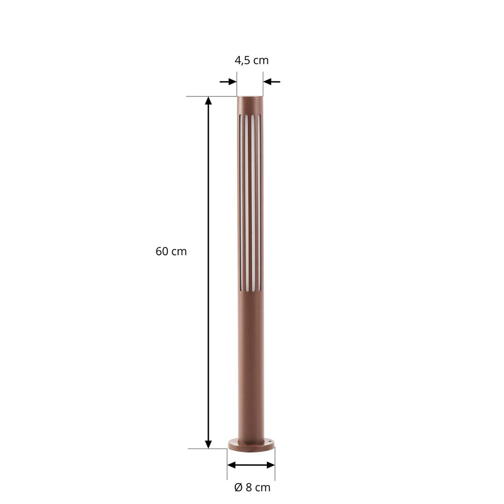 LED sti-lampe Fjorya aluminium brun detalj