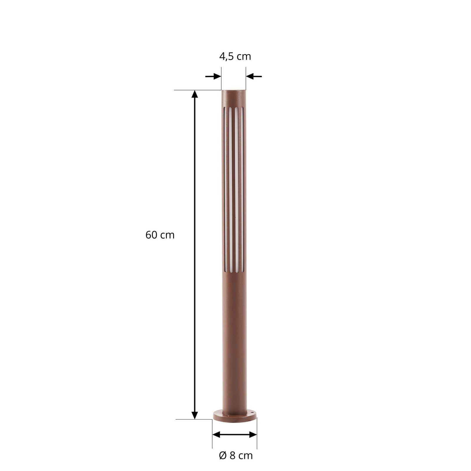 LED sti-lampe Fjorya aluminium brun detalj