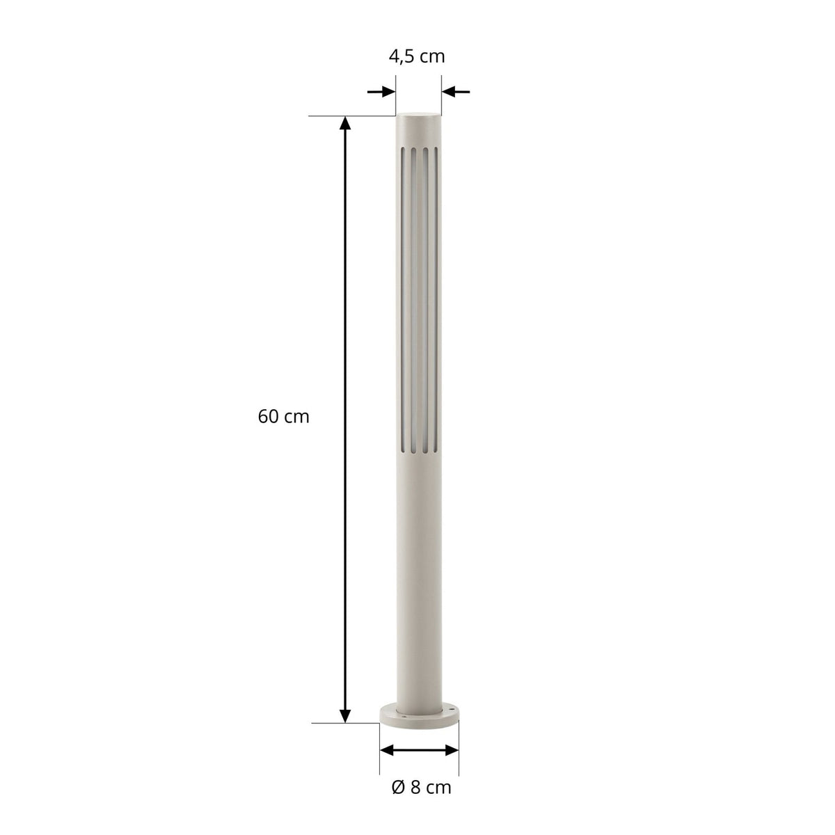 Detalj av LED sti-lampe Fjorya aluminium steingrå 60 cm