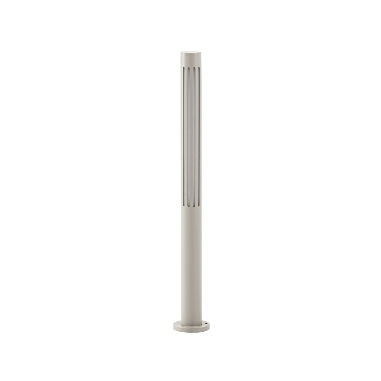 Nærbilde av LED sti-lampe Fjorya aluminium steingrå 60 cm med lys