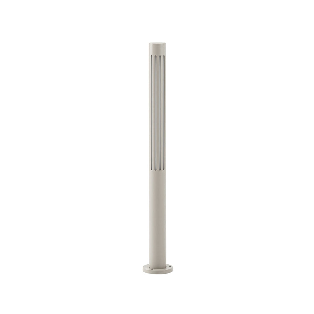 Nærbilde av LED sti-lampe Fjorya aluminium steingrå 60 cm med lys