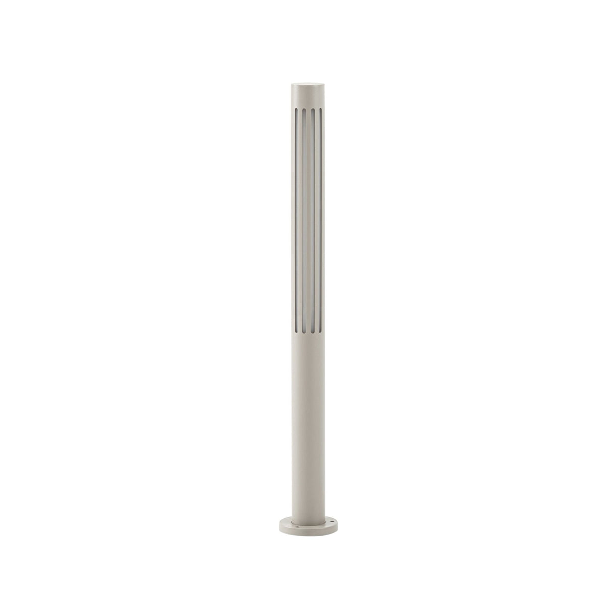 Nærbilde av LED sti-lampe Fjorya aluminium steingrå 60 cm med lys