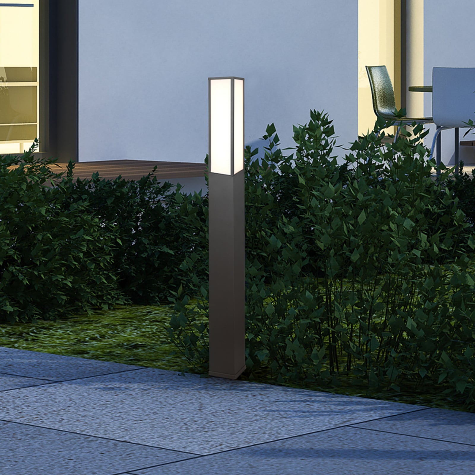 LED sti-lampe Fuerte antrasitt aluminium 155 cm IP54 forfra