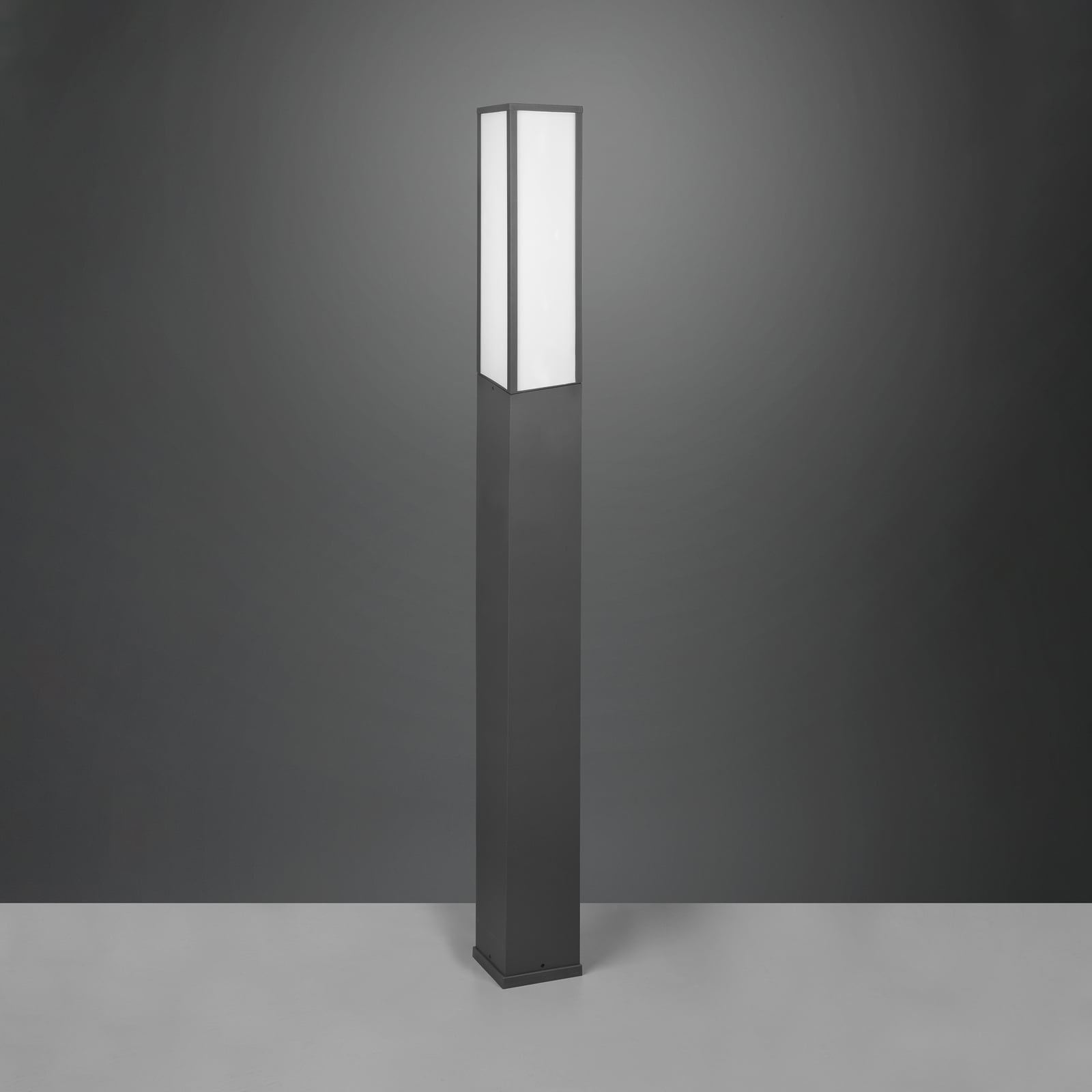 LED sti-lampe Fuerte antrasitt aluminium 155 cm IP54 lys i mørket