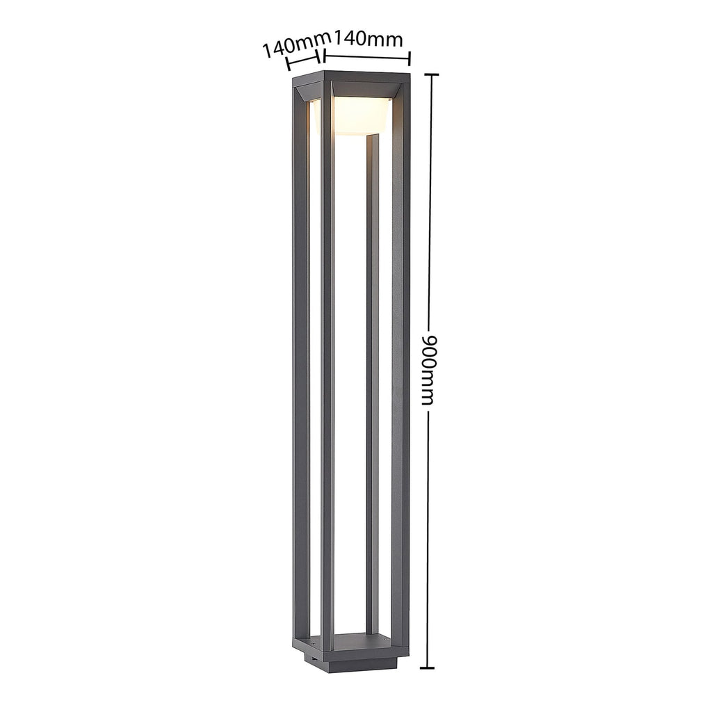 LED sti-lampe Gamion antrasitt aluminium 90 cm IP54 montert i hage