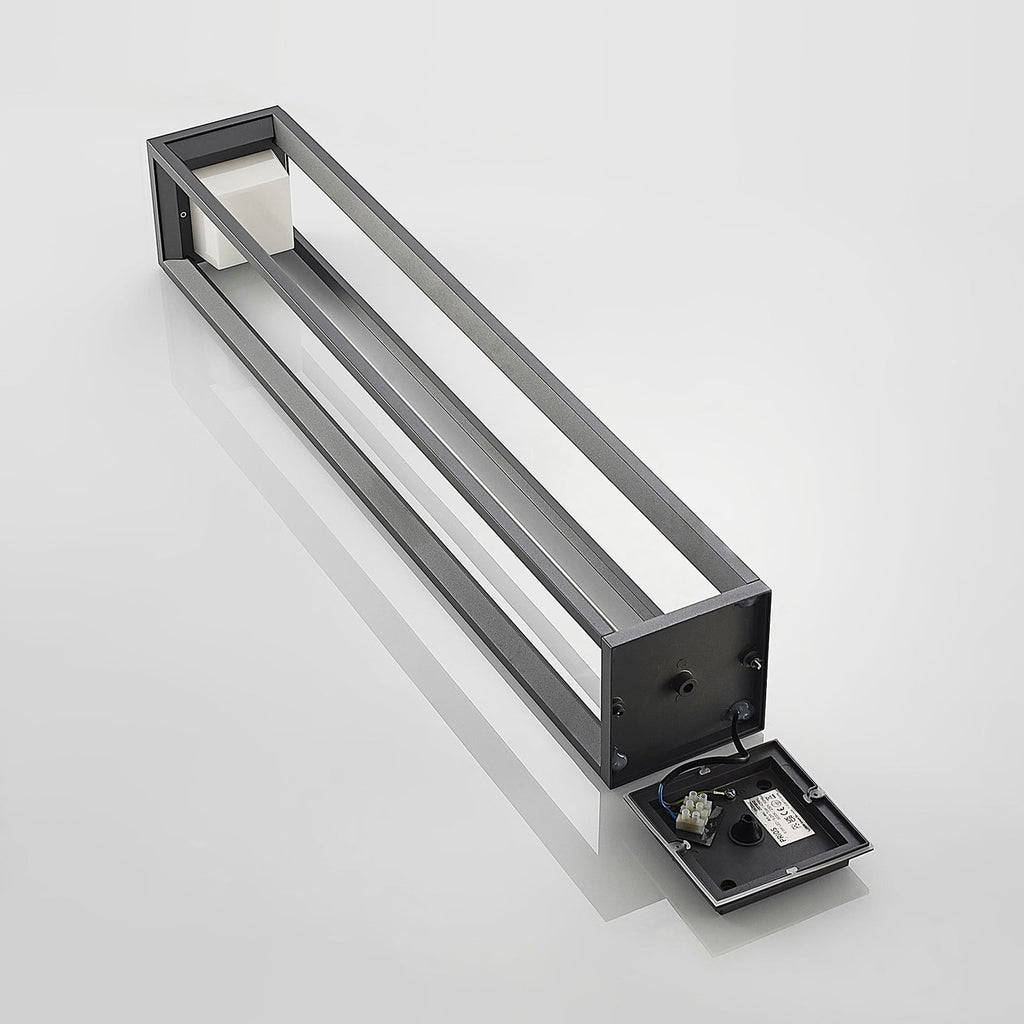 LED sti-lampe Gamion antrasitt aluminium 90 cm IP54 monteringsdetalj