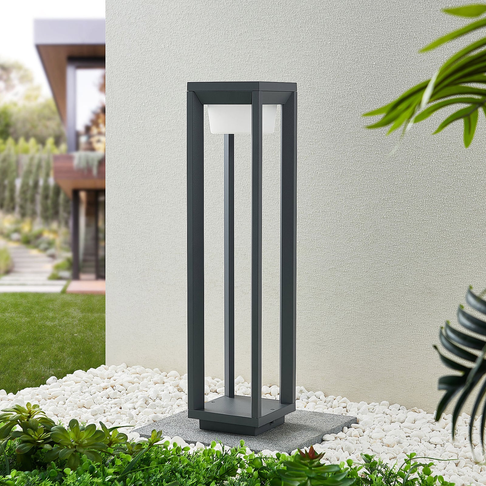 LED sti-lampe Gamion antrasitt aluminium 60 cm IP54 bakside
