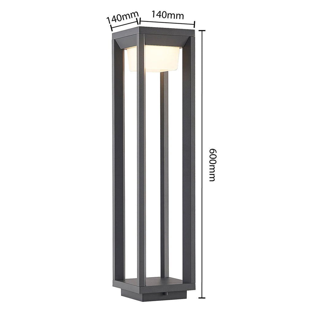 LED sti-lampe Gamion antrasitt aluminium 60 cm IP54 montert ute