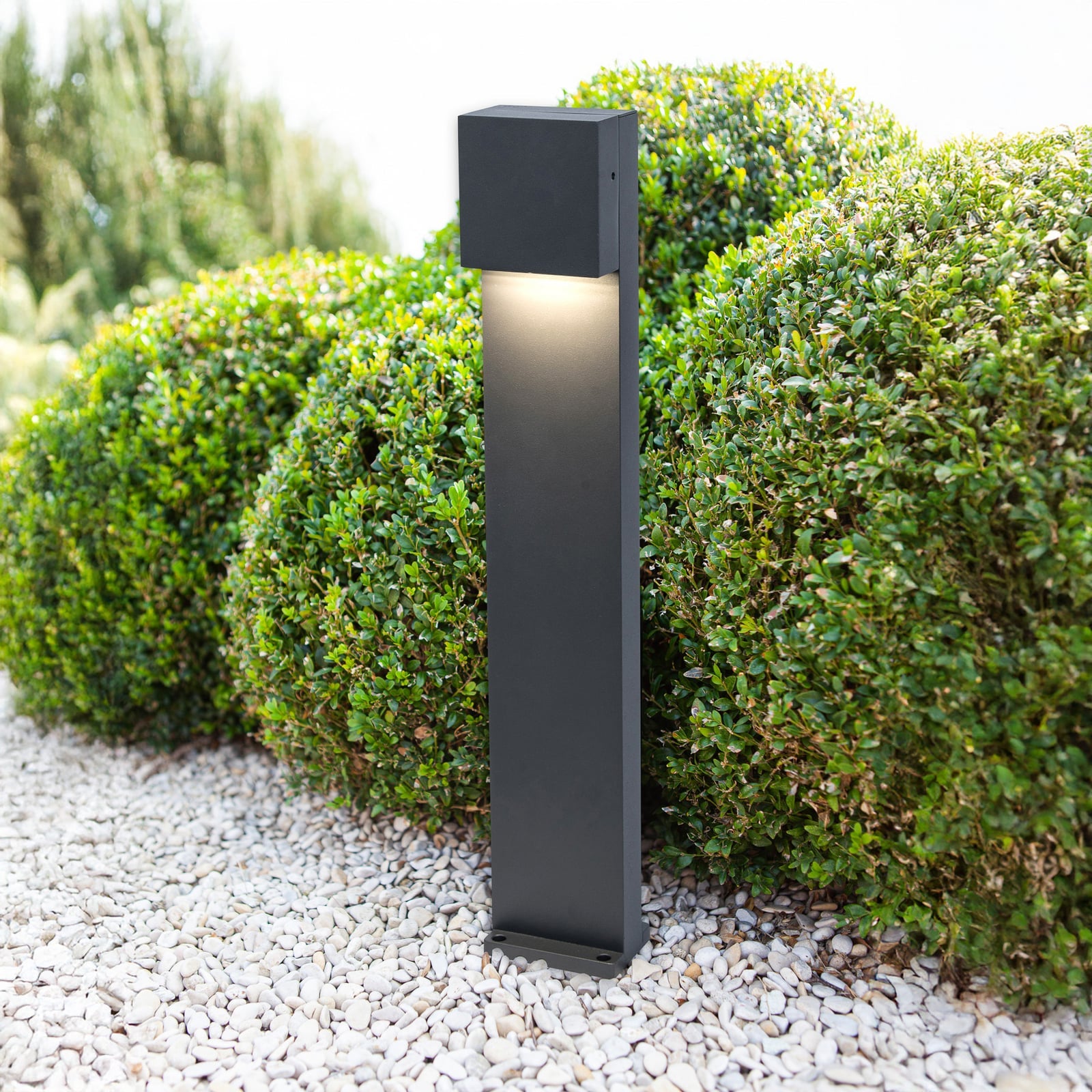 LED sti-lampe Gemini FX aluminium antrasitt forfra