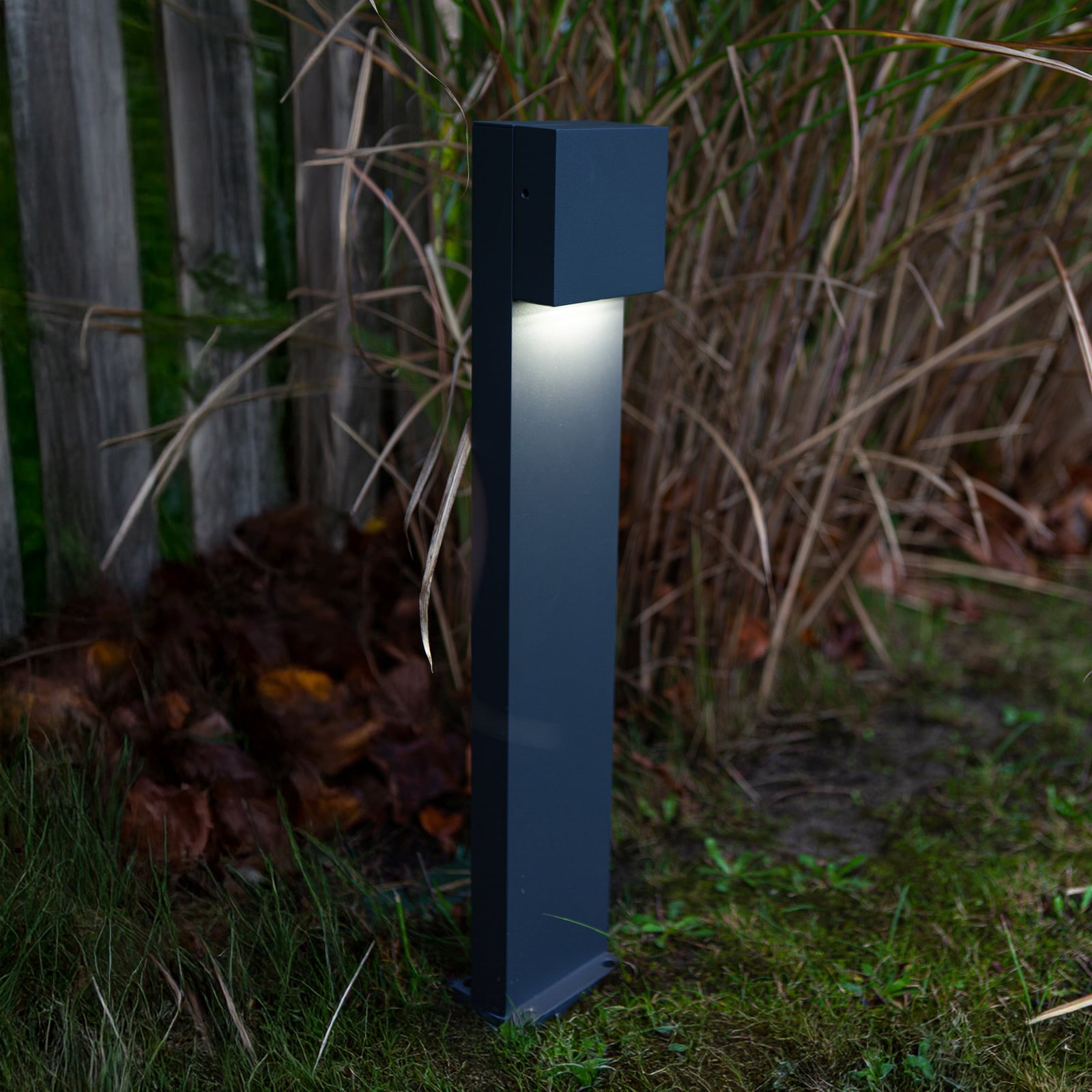 LED sti-lampe Gemini FX aluminium antrasitt bakside