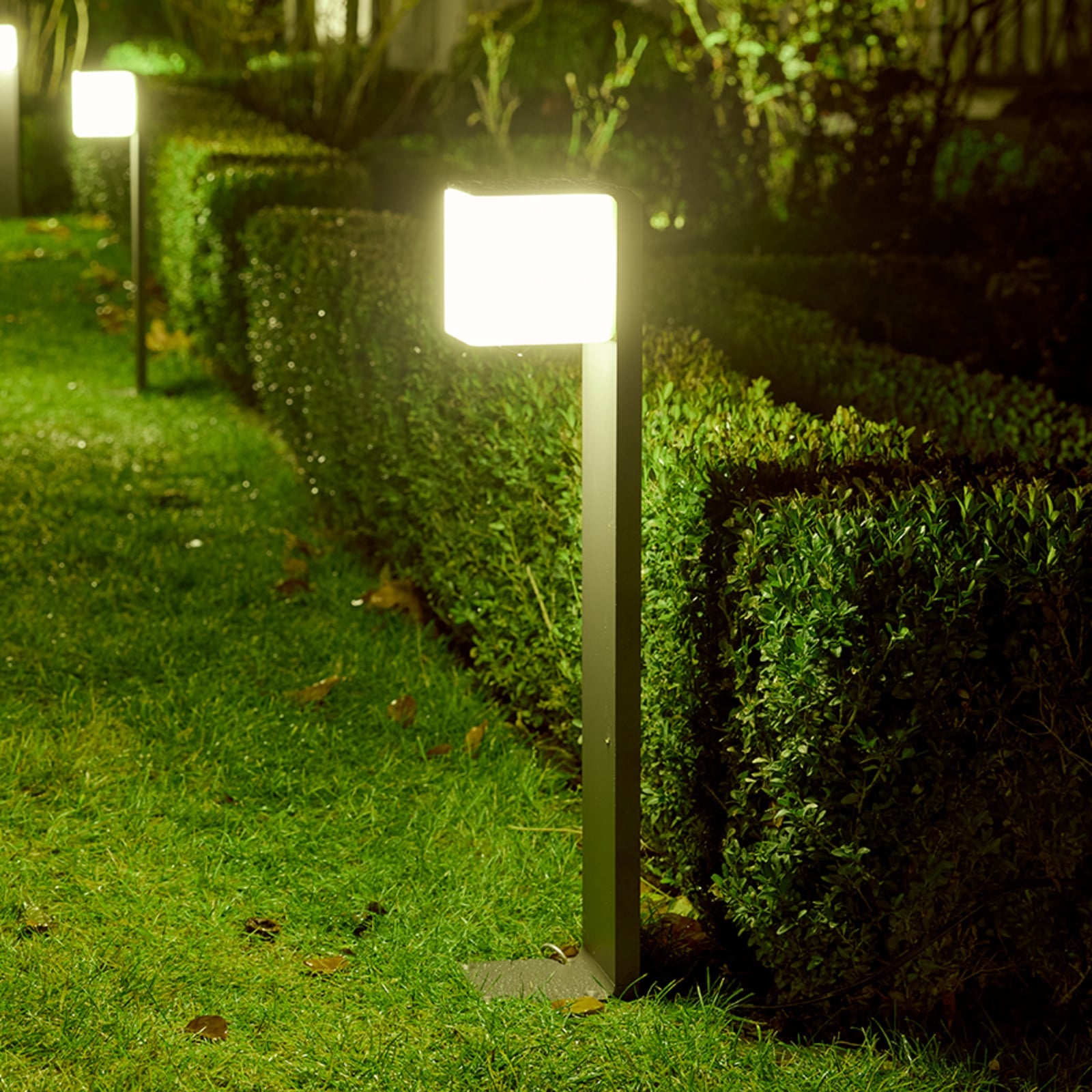 LED sti-lampe GL 80 C Bluetooth dimbar antrasitt IP44 bakside