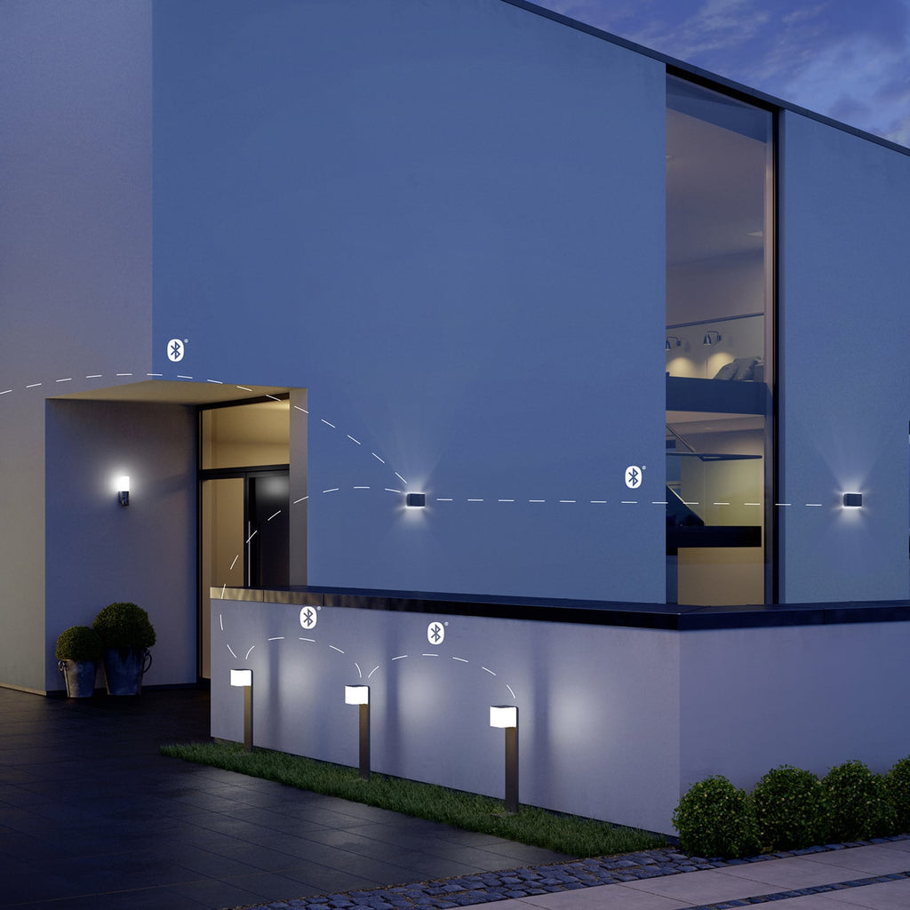 LED sti-lampe GL 80 C Bluetooth dimbar antrasitt IP44 detalj