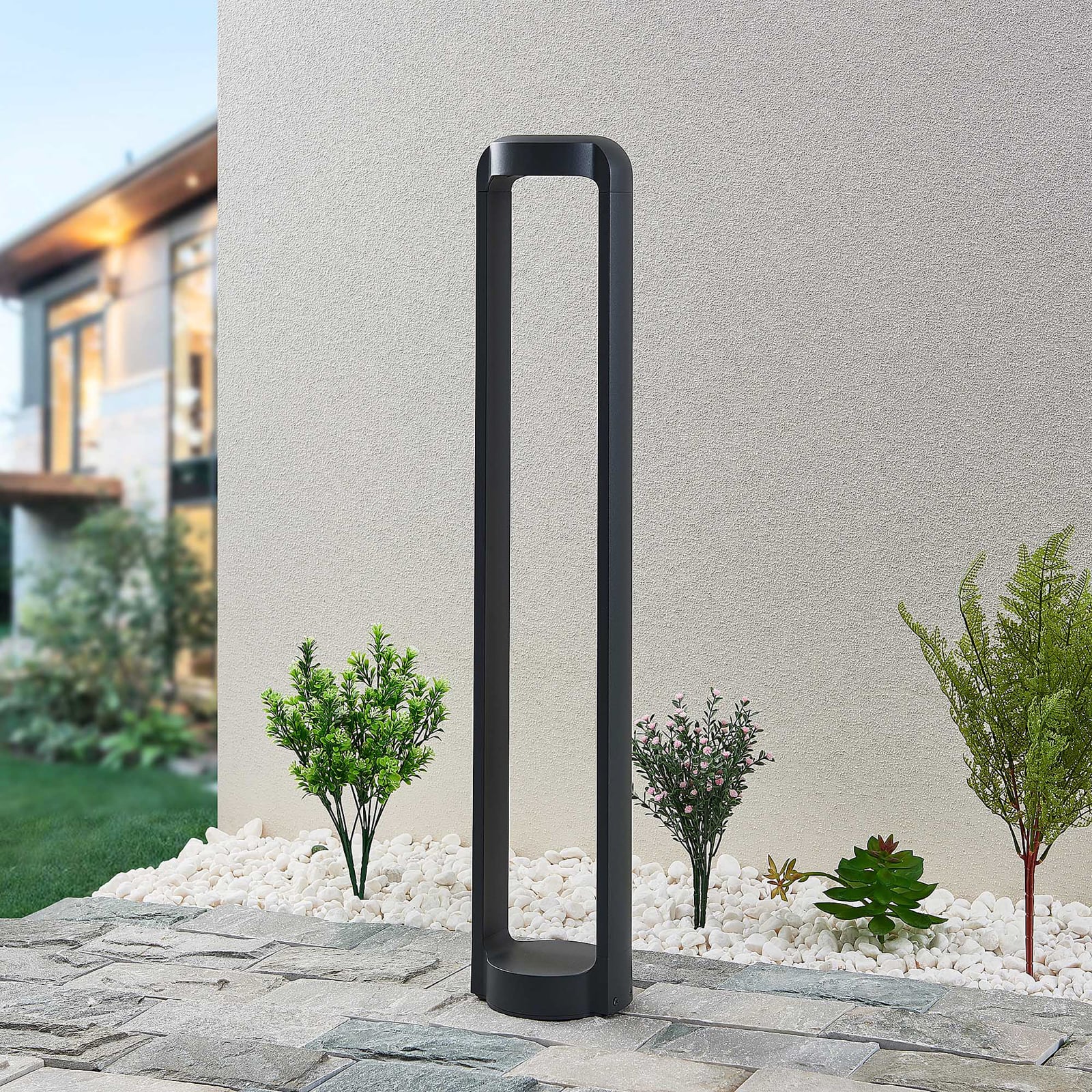 LED sti-lampe Habsa antrasitt 80 cm IP65 bakside