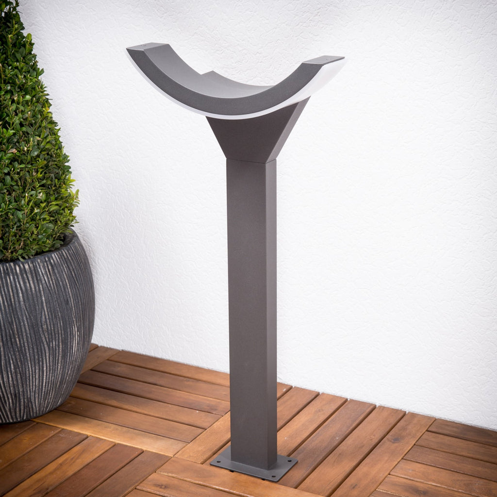 LED sti-lampe Half antrasitt aluminium 60 cm IP54 bakside