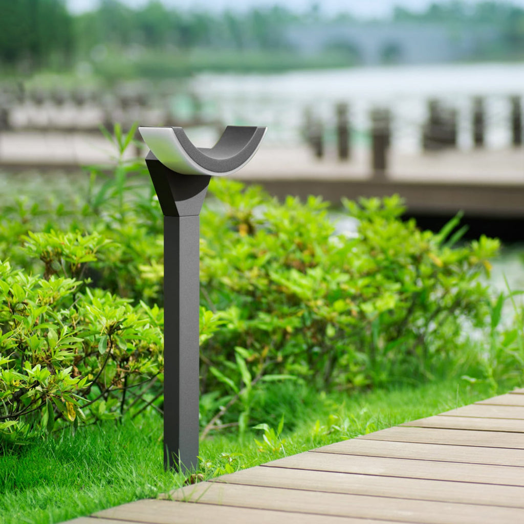 LED sti-lampe Half antrasitt aluminium 60 cm IP54 detalj