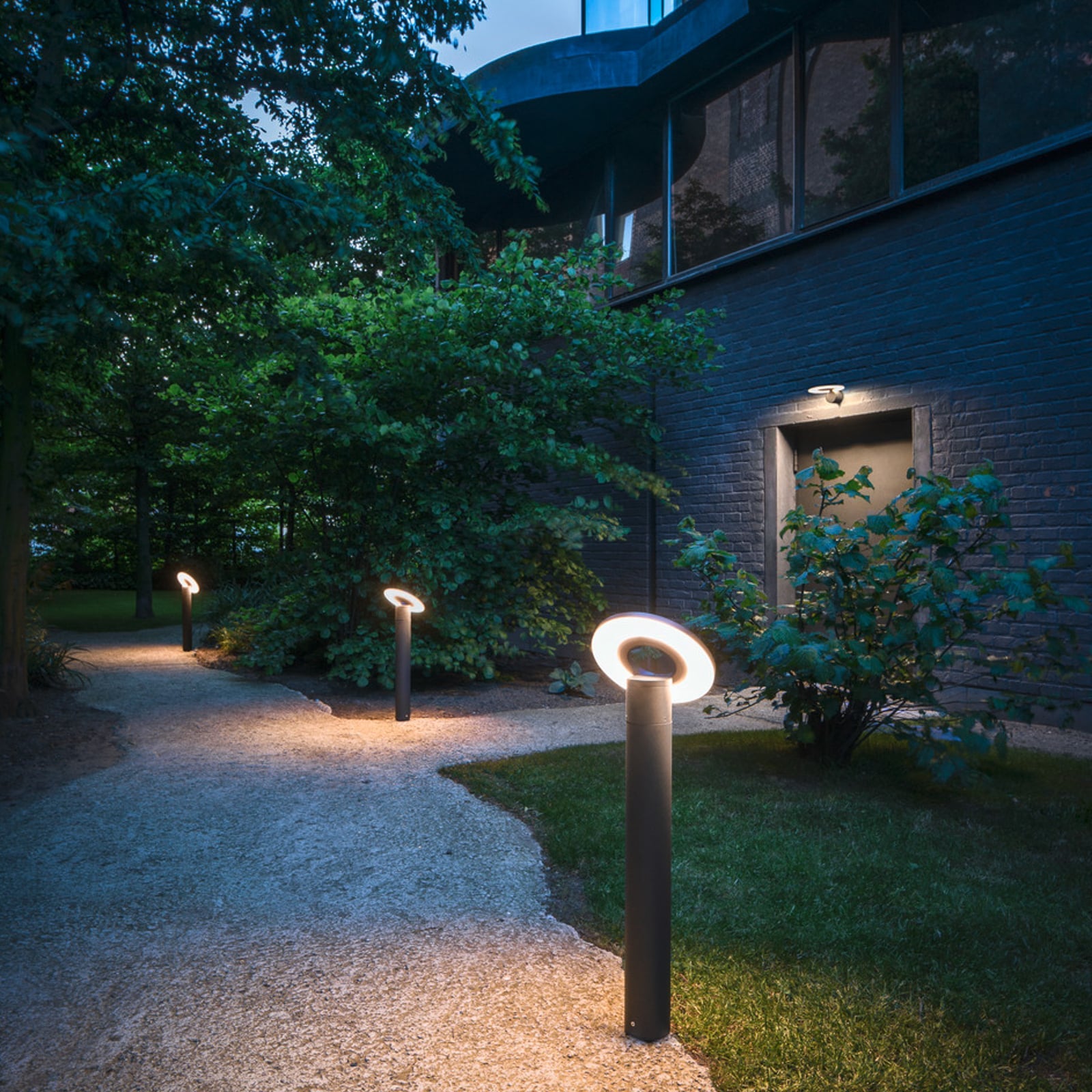 LED sti-lampe I-Ring antrasitt aluminium 65 cm bakside